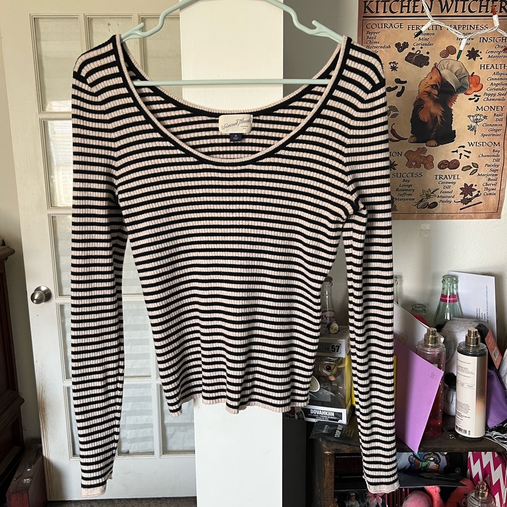 UNIVERSAL THREADS WOMENS BOAT NECK STRIPED SWEATER XL